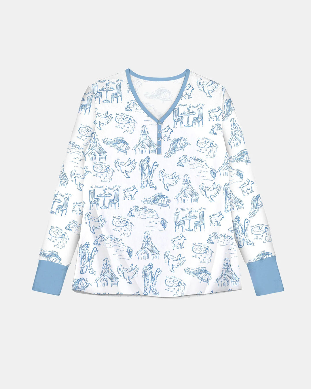 Psalm 23 Skizze Bambus Pyjama-Set für Damen