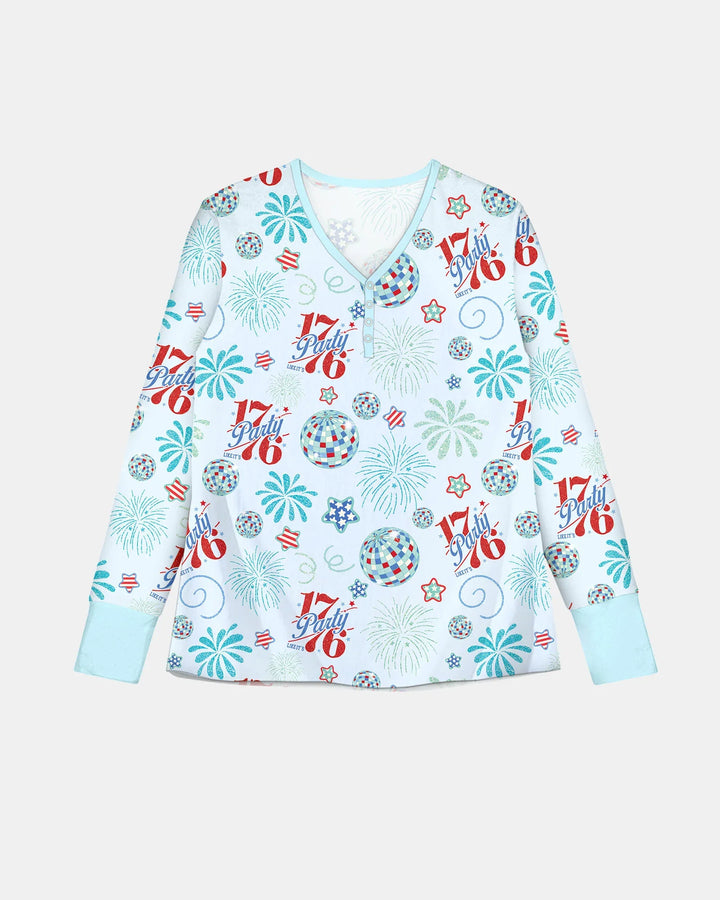 Land Of Free Family Passender Pyjama aus Bambus für Damen