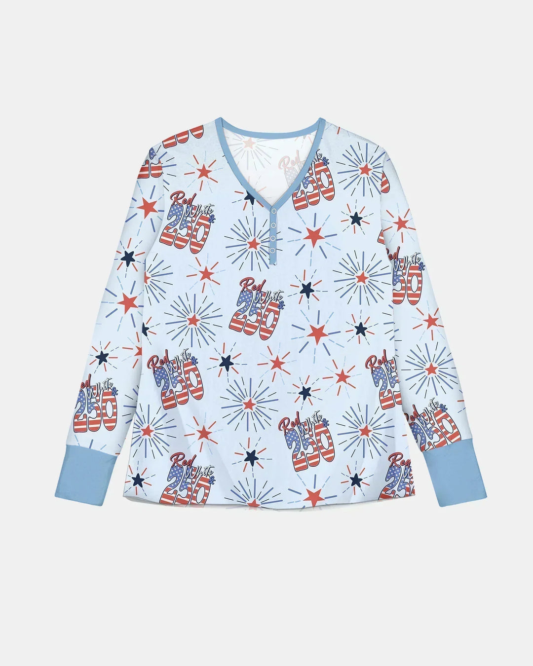 Red White and 250th Anniversary Bamboo Women Pajama Set