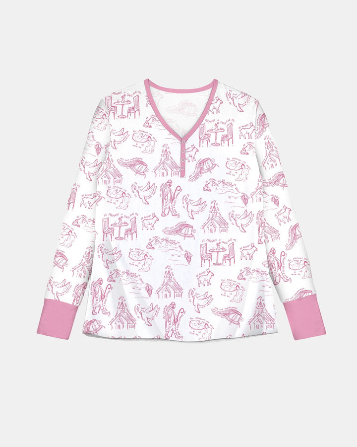 Psalm 23 Skizze Bambus Pyjama-Set für Damen