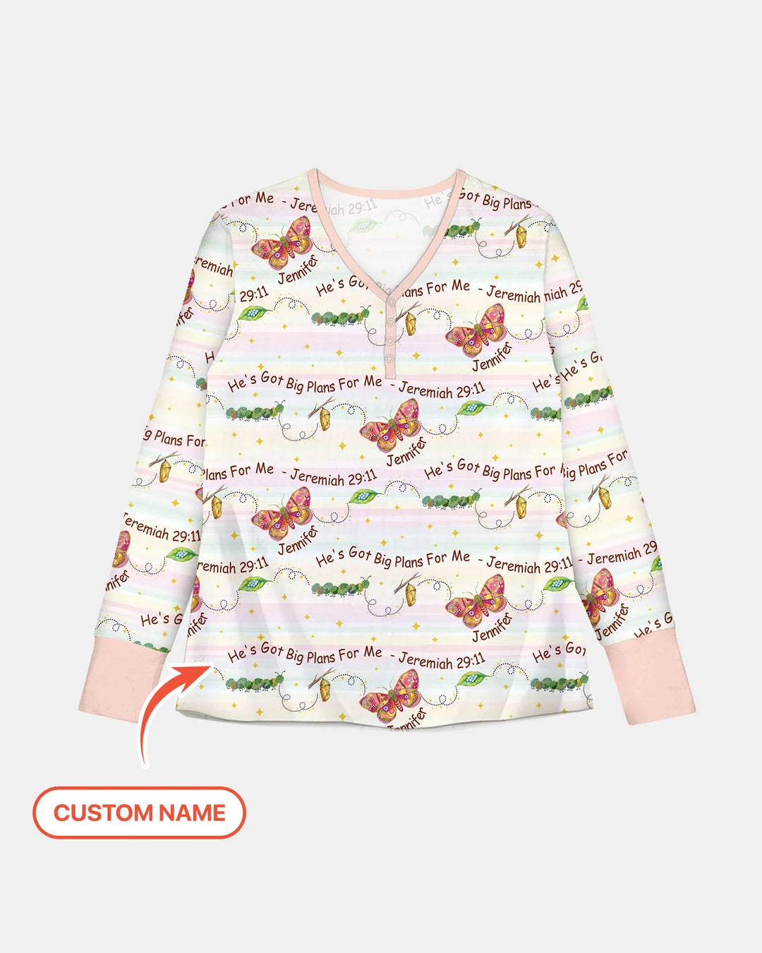 Custom Name He's Got Big Plans For Me Bamboo Women Pajama Set