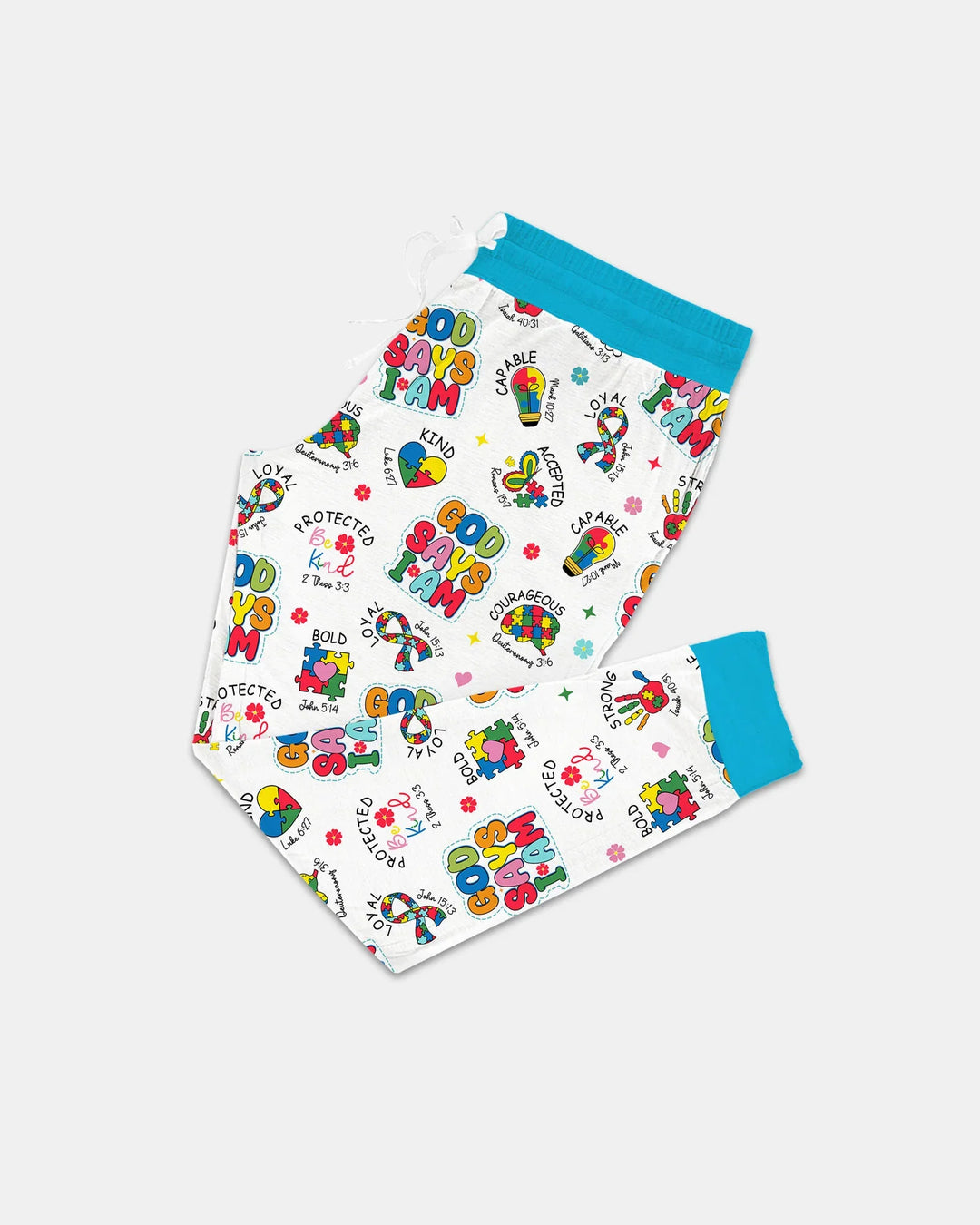 Gott sagt, ich bin Autismus-Bewusstsein Bambus Damen Pyjama Set