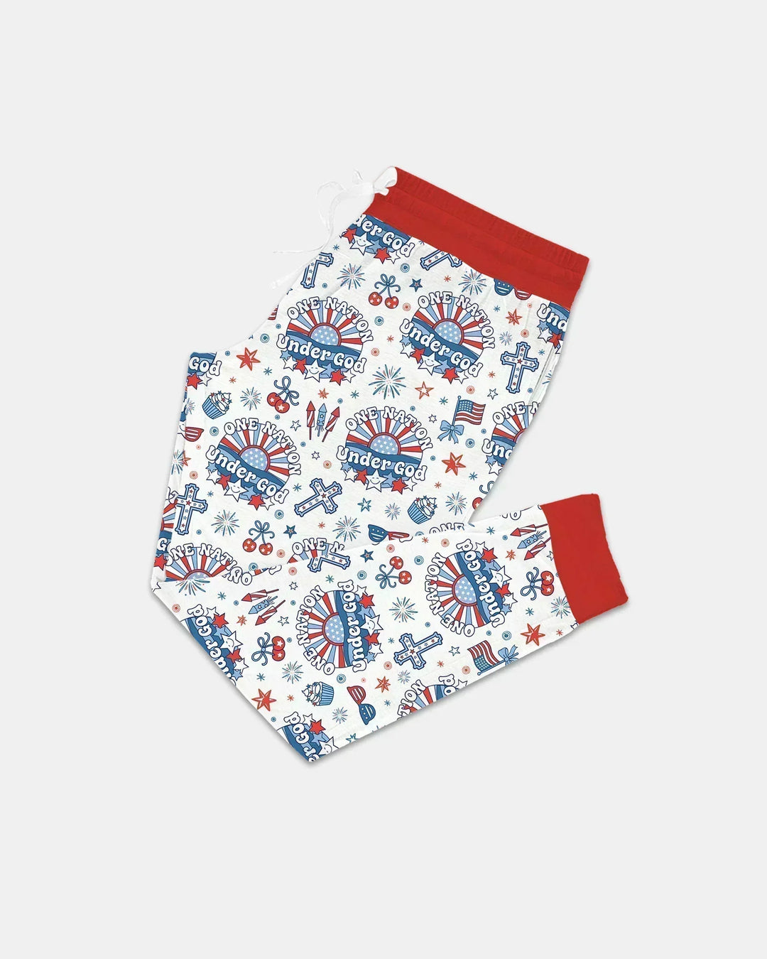 One Nation Under God Familien-Pyjama-Set aus Bambus für Damen