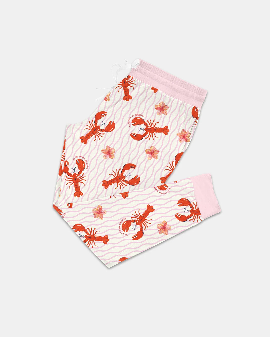Damen-Pyjama-Set aus Bambus mit Flusskrebs-Motiv