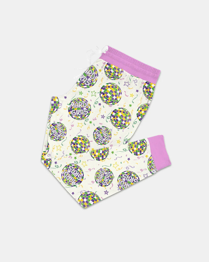 Mardi Gras Discokugel Bambus Pyjama-Set für Damen