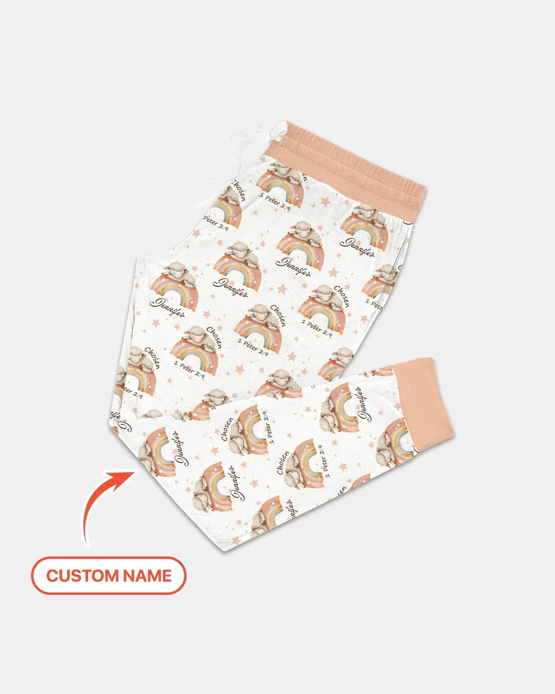 Ausgewählt als eigenes Custom Name Bambus Damen Pyjama Set