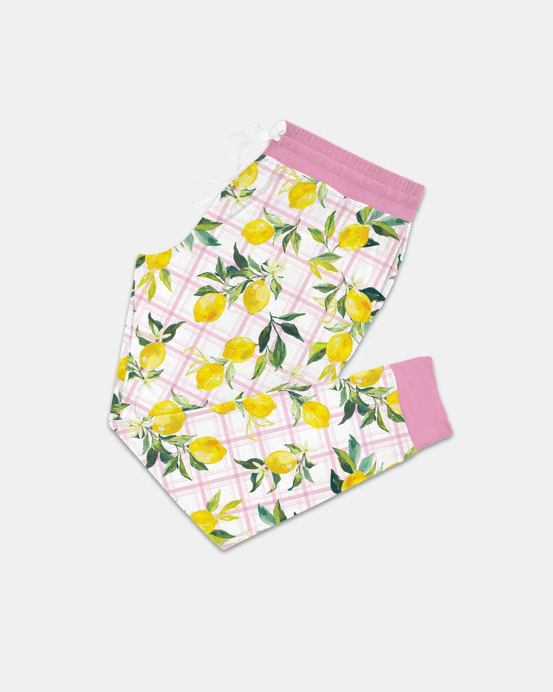 Familien-Pyjama-Set aus Bambus für Damen mit mediterranen Zitronen