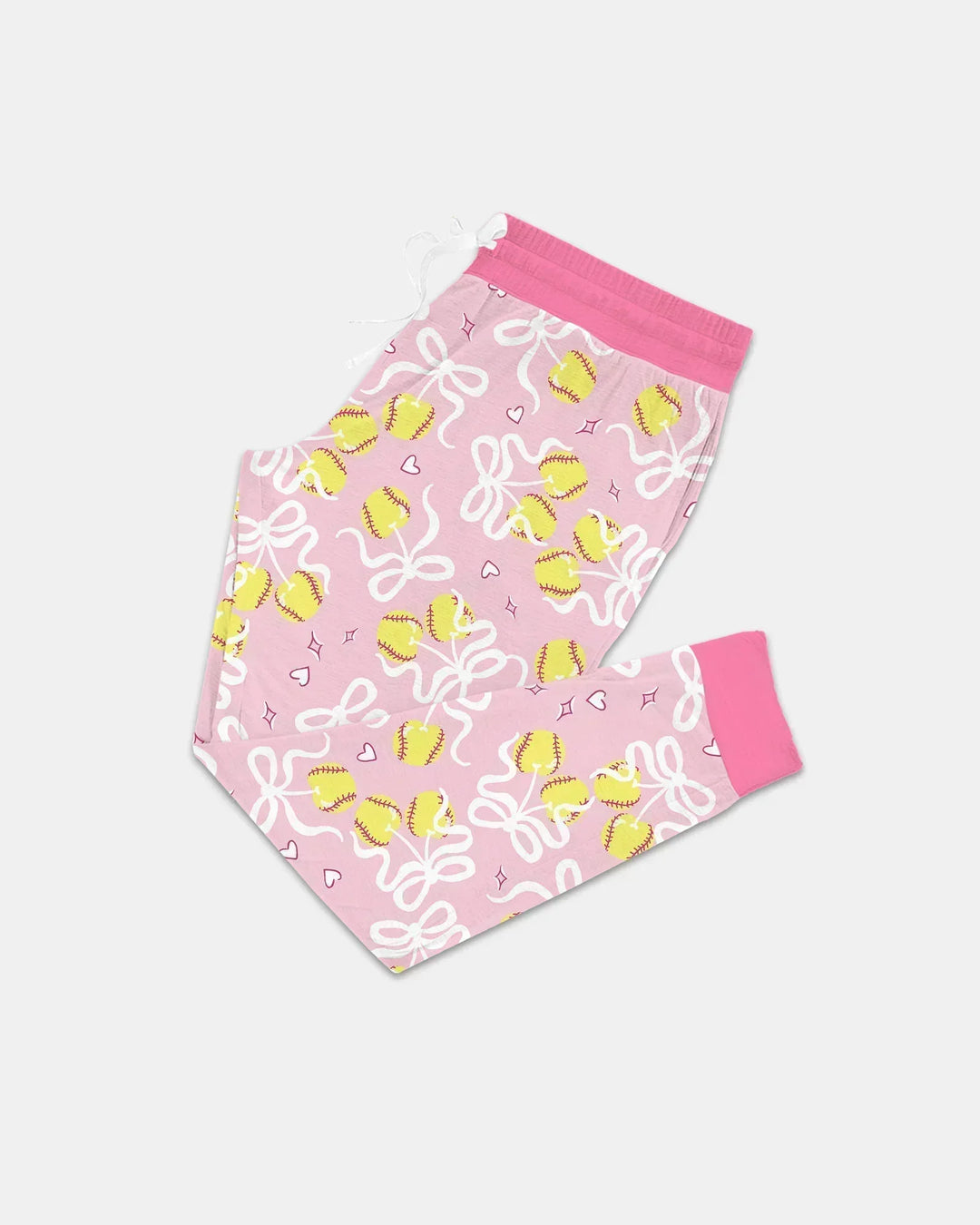 Softball Kirsche Mama und Mädchen passendes Bambus Damen Pyjama-Set