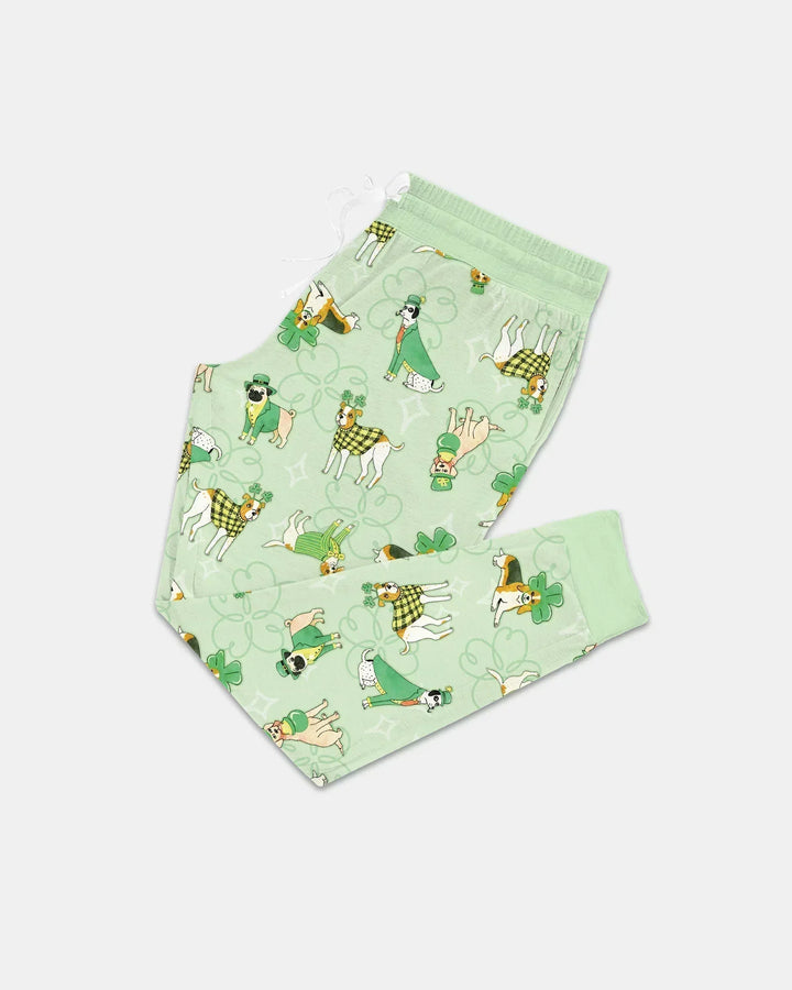 St. Patrick's Day Welpen Pyjama-Set aus Bambus für Damen