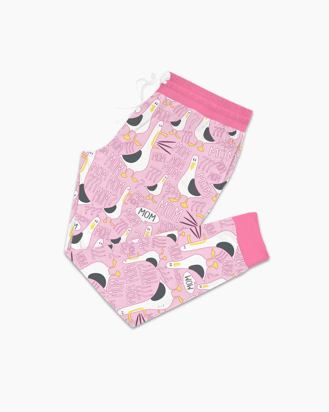 Lustiges Möwen-Mama Damen Pyjama-Set aus Bambus