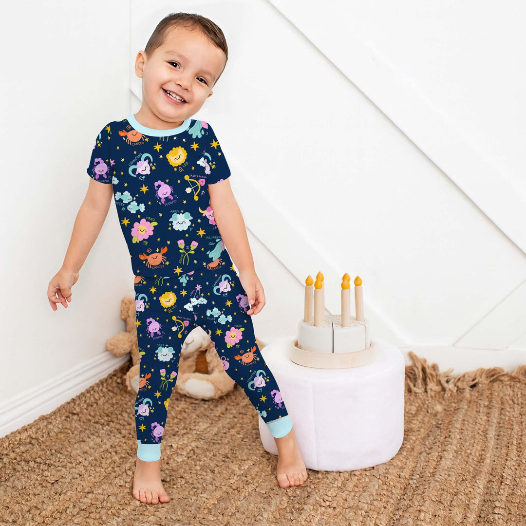 Zweiteiliges, kurzärmliges Pyjama-Set mit Marienkäfern