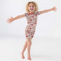Zweiteiliges Pyjama-Set mit kurzen Ärmeln und Shorts im Sommer-Design