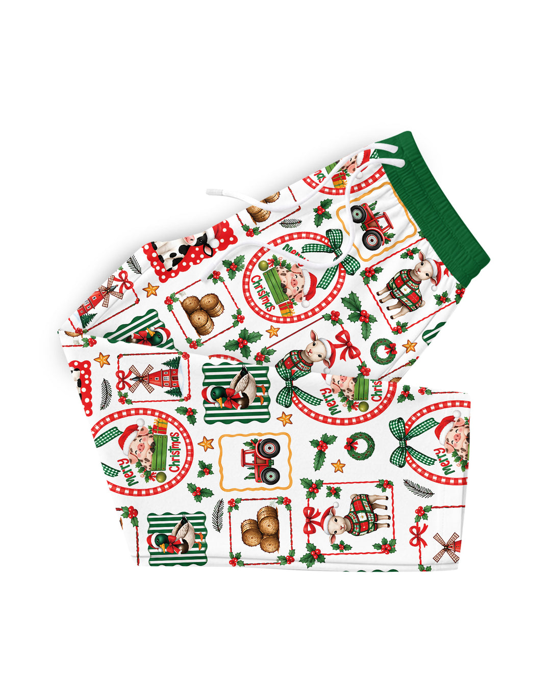 Christmas Farm Animals Bamboo Men's Pajama Set