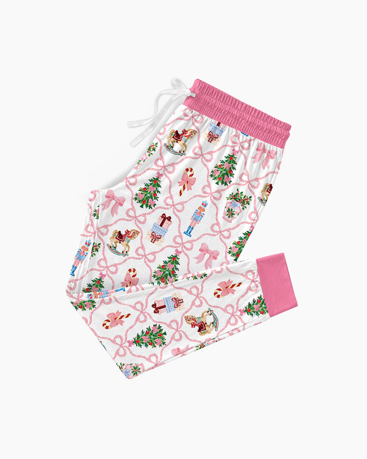 Nutcracker and Snow Globe It's Most Wonderful Time of The Year Bamboo Women Pajama Set