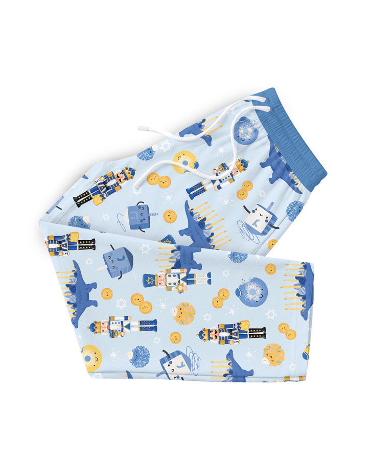 Hanukkah Nutcracker King Family Matching Bamboo Men's Pajama Set