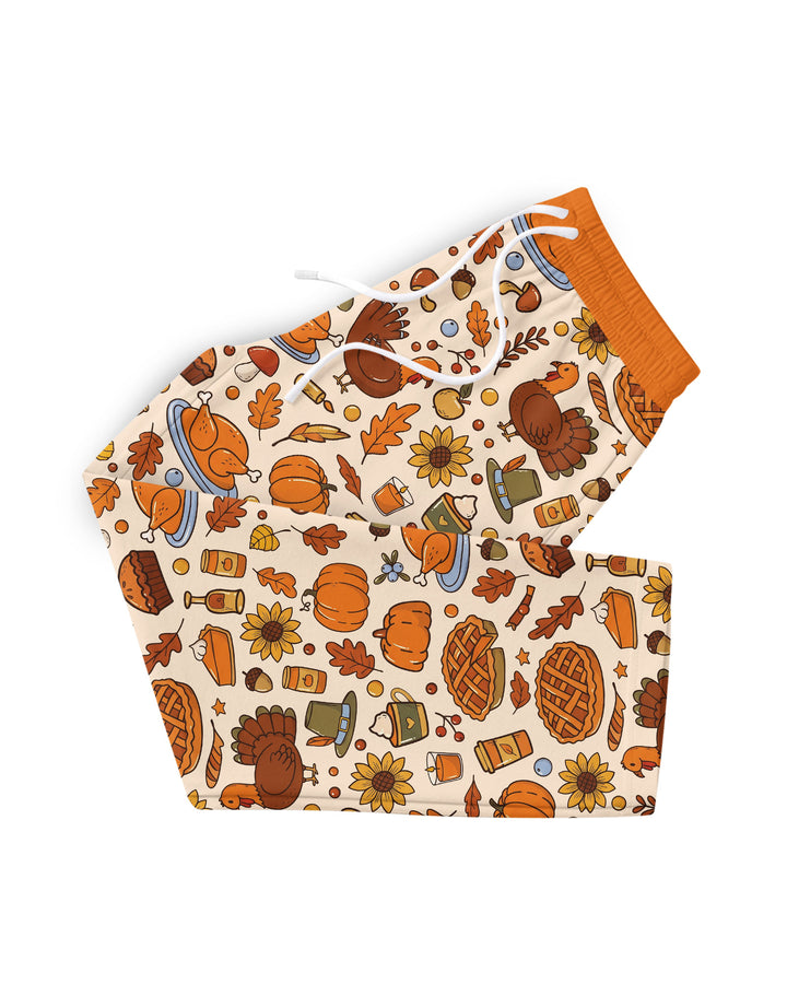 Funny Turkey on Thanksgiving Bamboo Men's Pajama Set