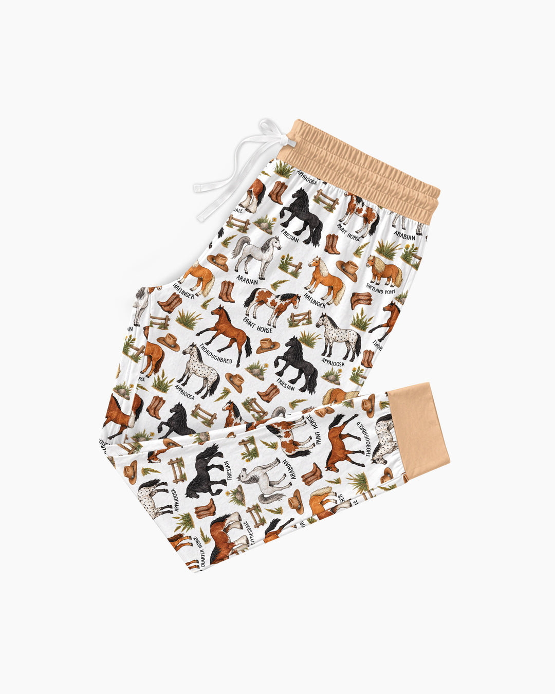 Types Of Horses Bamboo Women Pajama Set