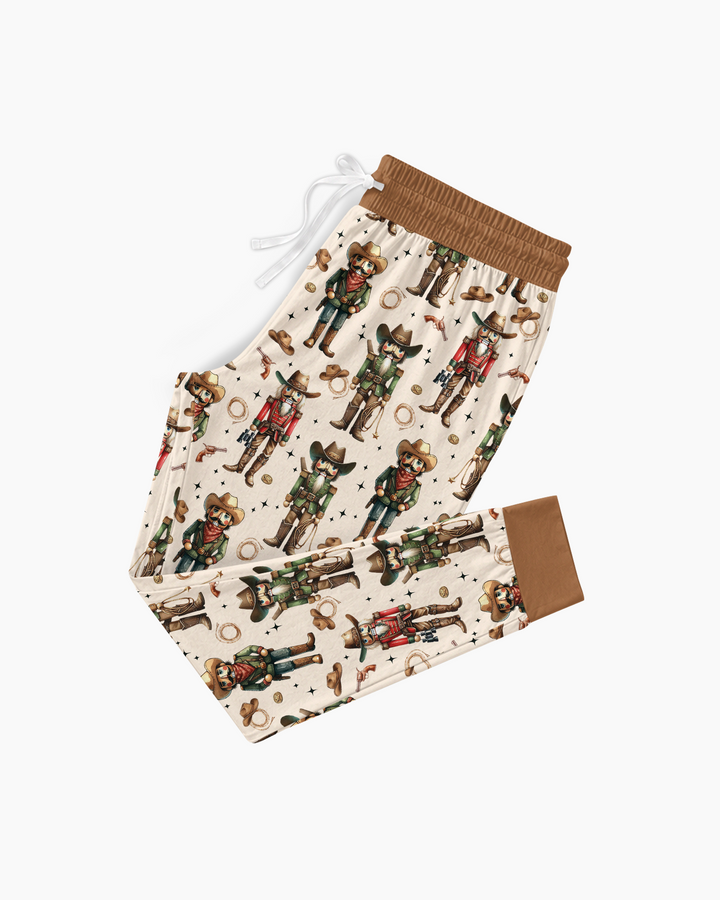 Western Christmas Cowboy Nutcracker Bamboo Women Pajama Set