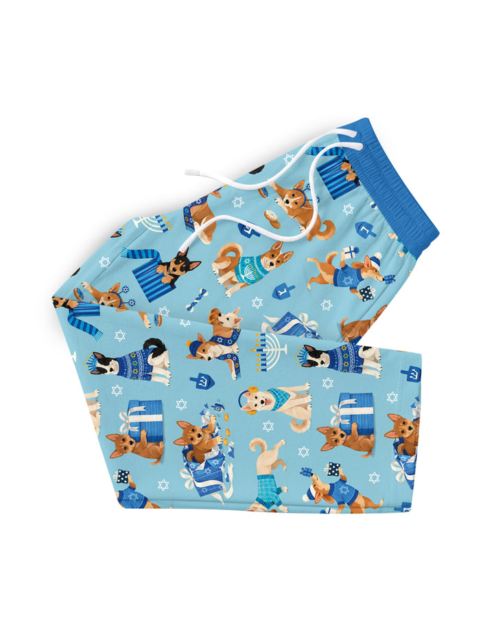 Hannukkah Protected by A Canaan Dog Bamboo Men's Pajama Set