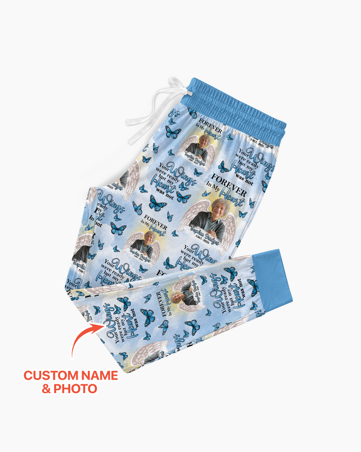Custom Photo Forever In My Heart Family Matching Bamboo Women Pajama Set