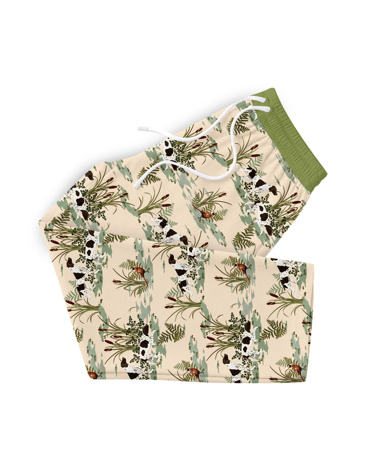 Vintage Pheasant & Hunting Dog Field Family Matching Bamboo Men's Pajama Set