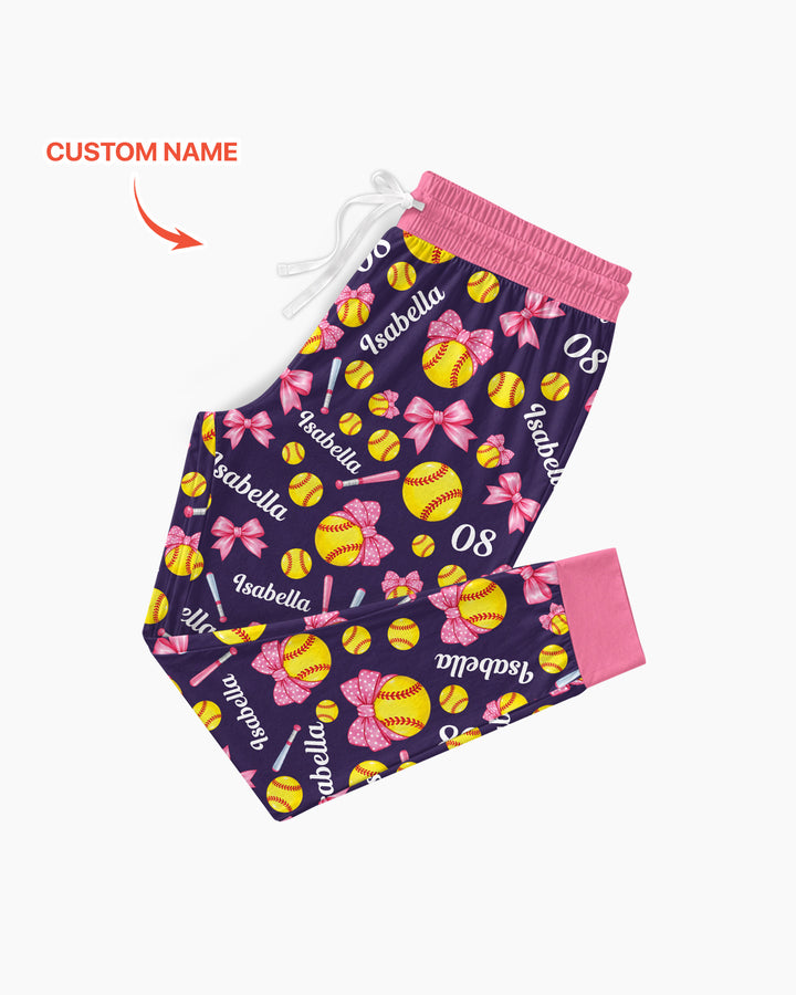 Little Softball Star Bamboo Women Pajama Set