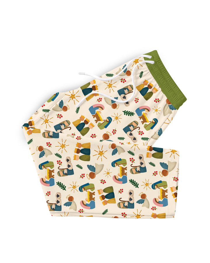 Oh Come, Let Us Adore Him Family Matching Bamboo Men's Pajama Set