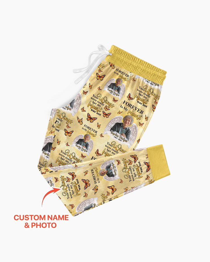 Custom Photo Forever In My Heart Family Matching Bamboo Women Pajama Set