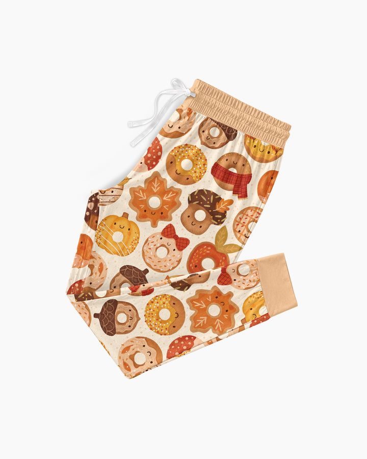 Cute Autumn Donut Bamboo Women Pajama Set