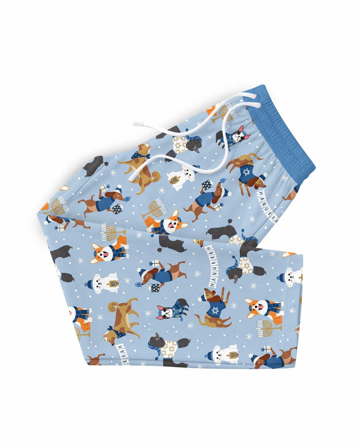 Hanukkah Dogs Bamboo Men's Pajama Set