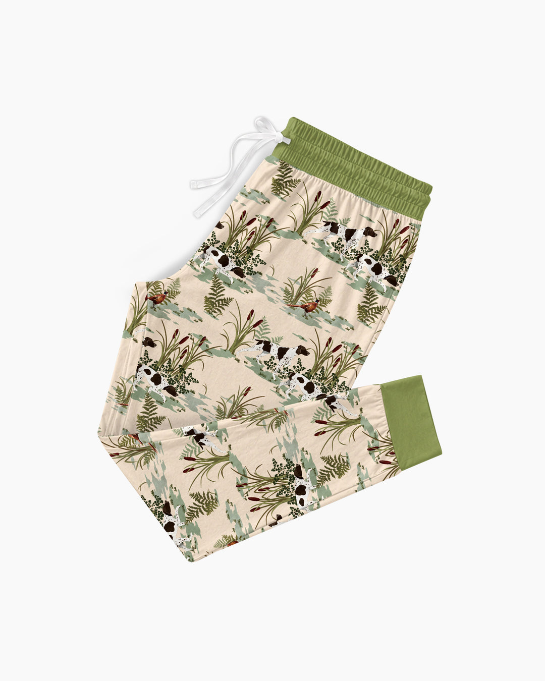 Vintage Pheasant & Hunting Dog Field Family Matching Bamboo Women Pajama Set