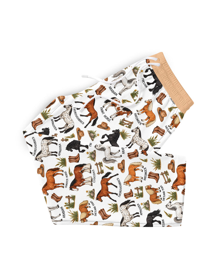Types Of Horses Bamboo Men's Pajama Set