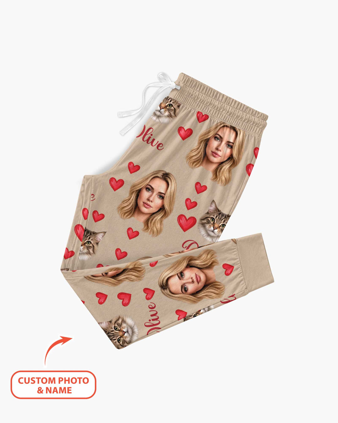Custom Face Family Matching Bamboo Women Pajama Set