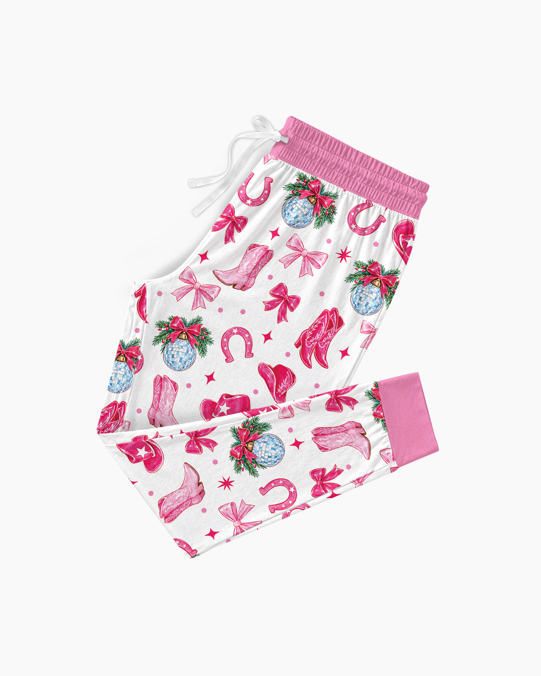 Western Christmas Giddy-up Jingle Horse Bamboo Women Pajama Set
