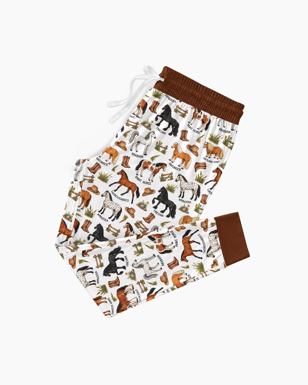 Types Of Horses Bamboo Women Pajama Set