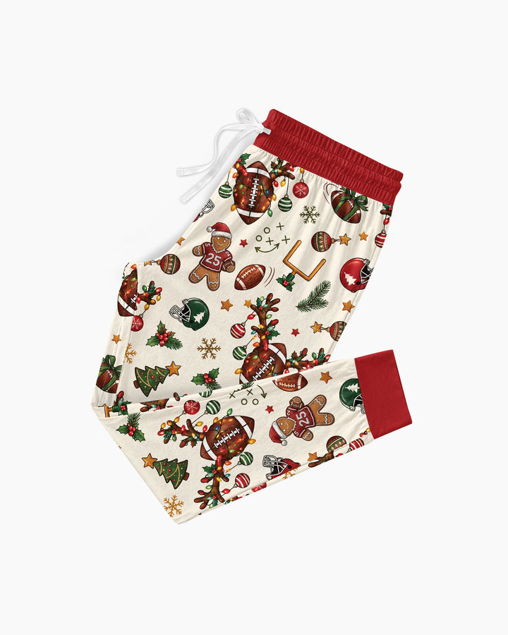 Football Christmas Merry Kickmas Bamboo Women Pajama Set