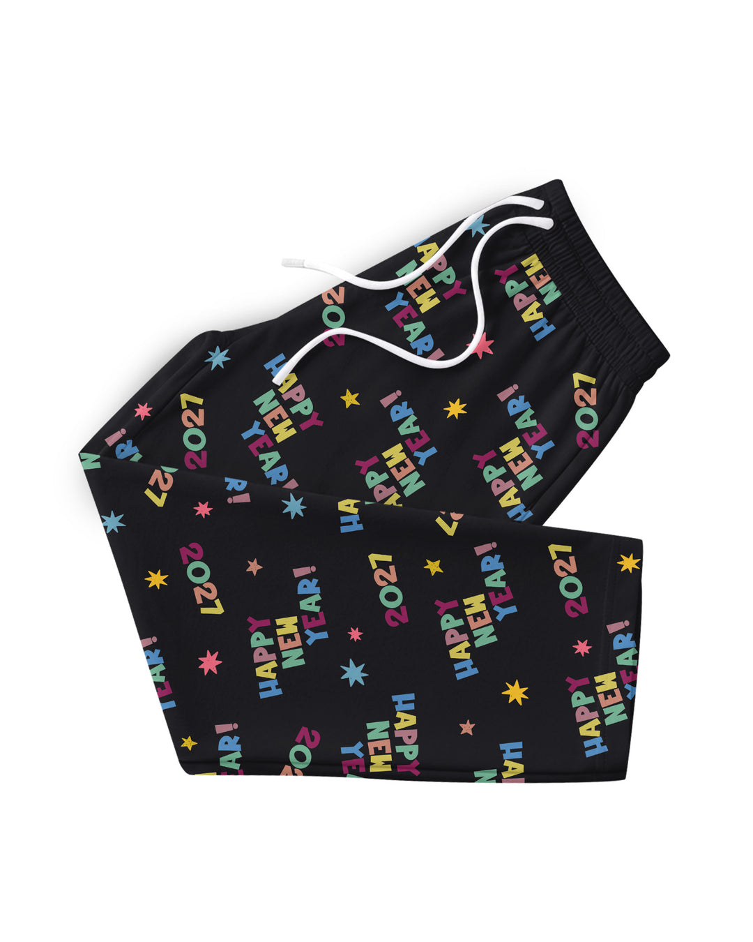 Retro Happy New Year 2027 Bamboo Men's Pajama Set