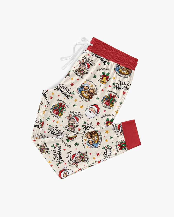 Whimsical Feliz Navidad Christmas Bamboo Women Pajama Set