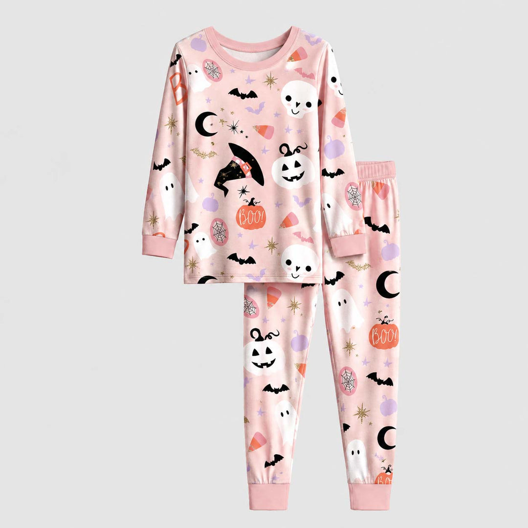 Pastel Halloween Magic Bamboo Two Piece Long Sleeve Pajama Set