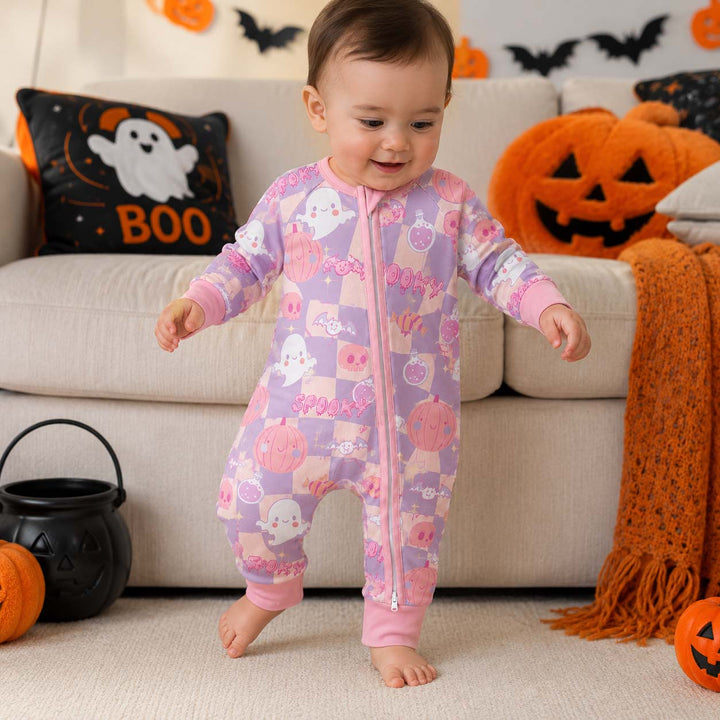 Pastel Spooky Friends Bamboo Convertible Zippy