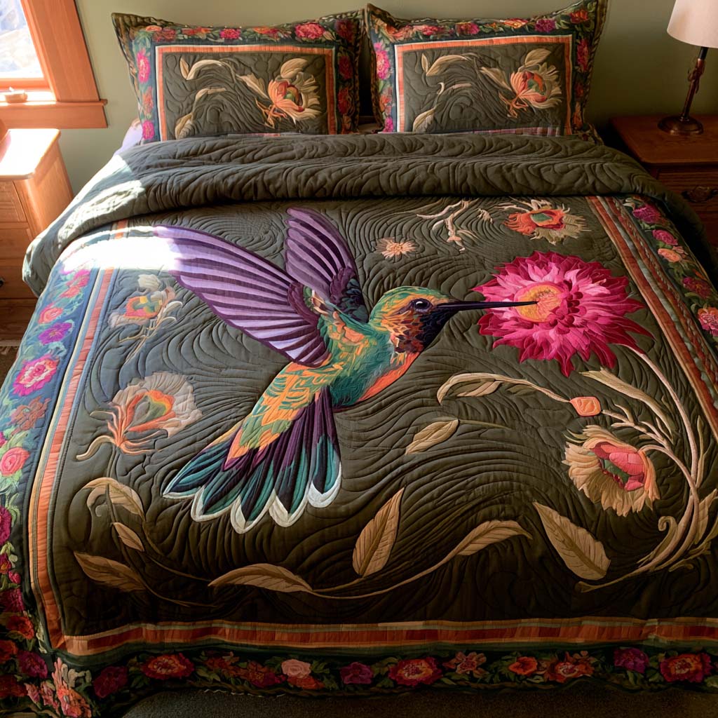 Peaceful Nature Moments Bamboo Quilt Bedding Set