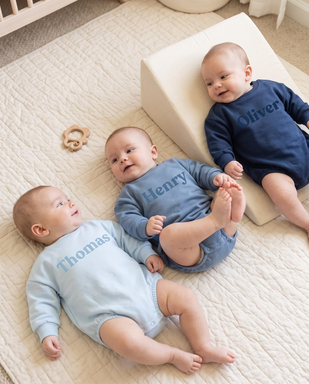 Custom Name Sweatshirt Bubble Romper