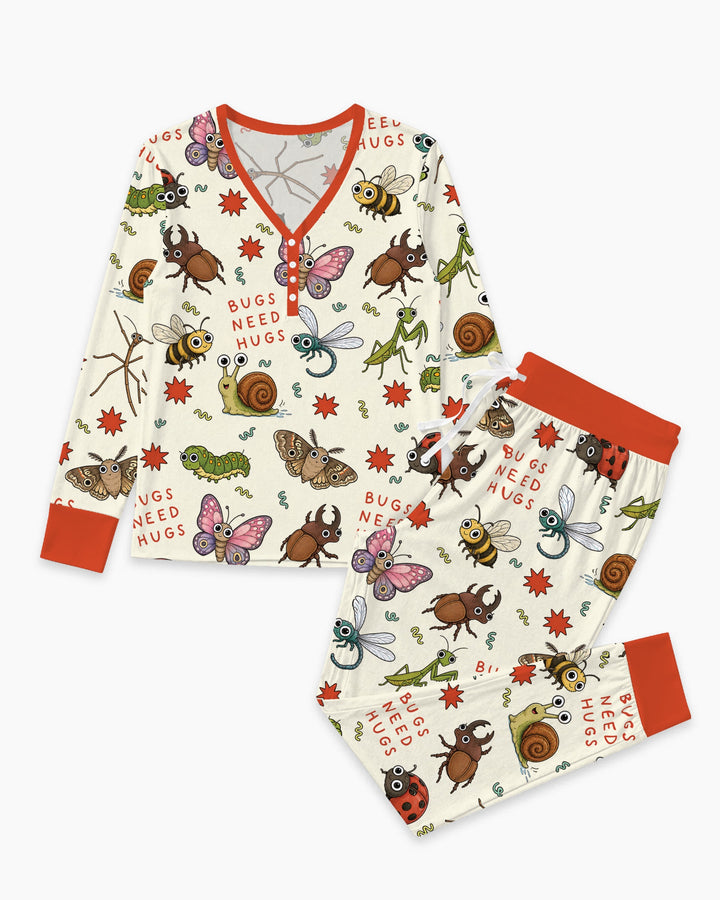 Bugs Need Hug Bamboo Women Pajama Set
