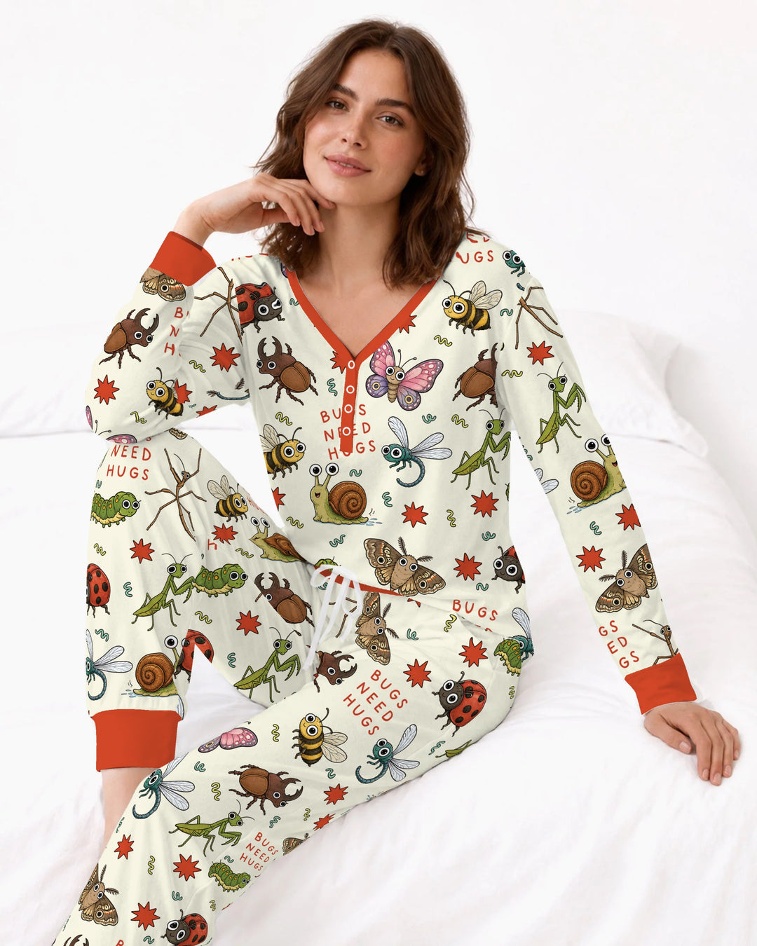 Bugs Need Hug Bamboo Women Pajama Set