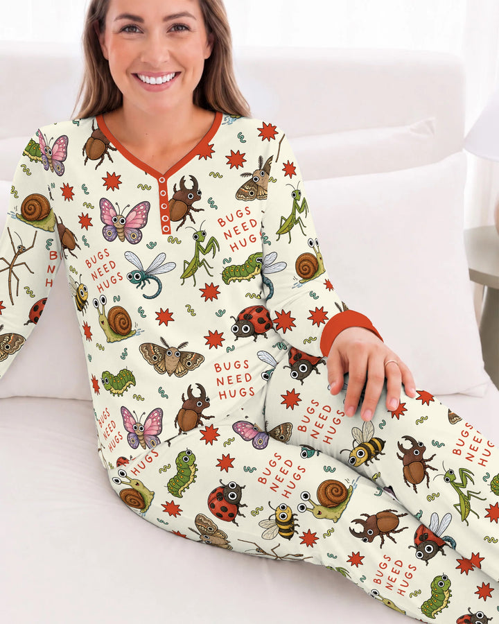 Bugs Need Hug Bamboo Women Pajama Set
