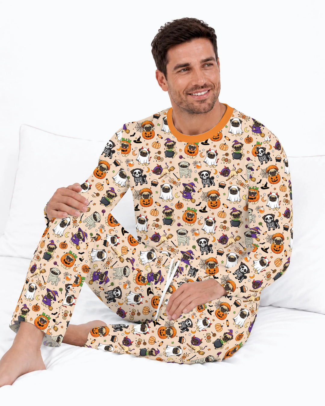 Spooky Pug Bamboo Men's Pajama Set