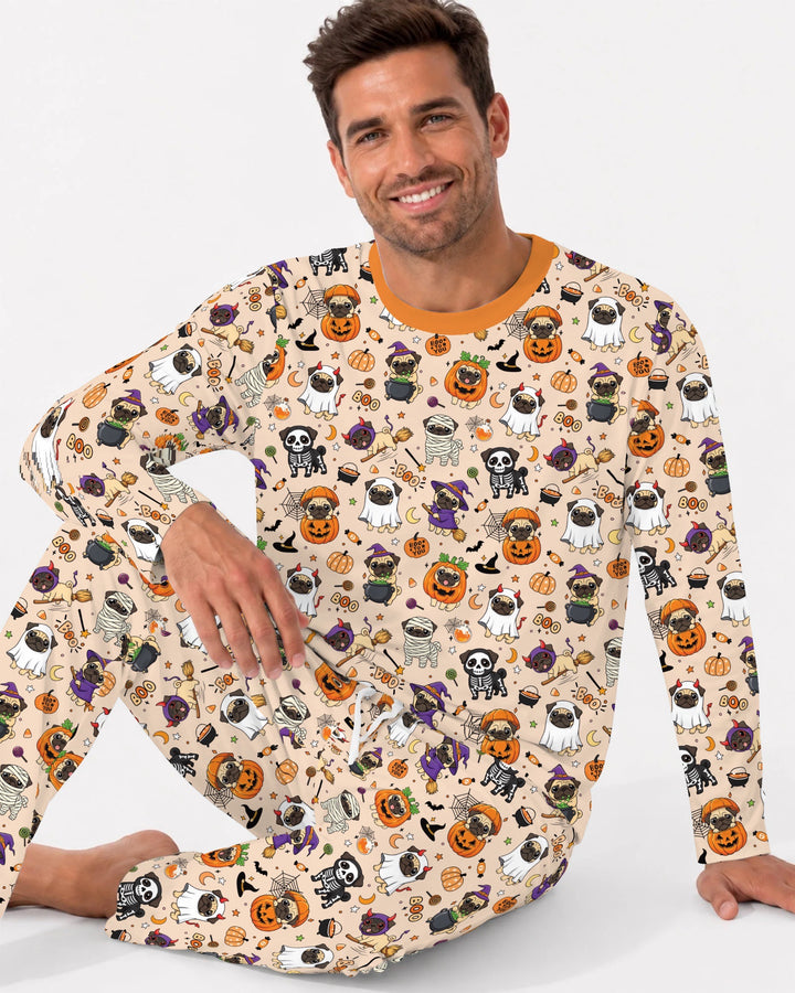 Spooky Pug Bamboo Men's Pajama Set