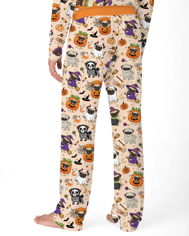 Spooky Pug Bamboo Men's Pajama Set