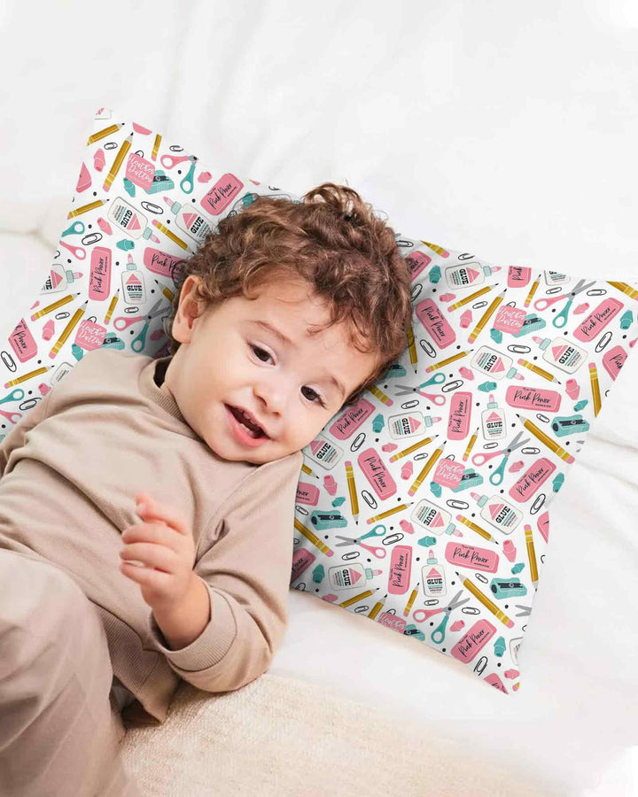Pink Power School Supplies Bamboo Pillow Case