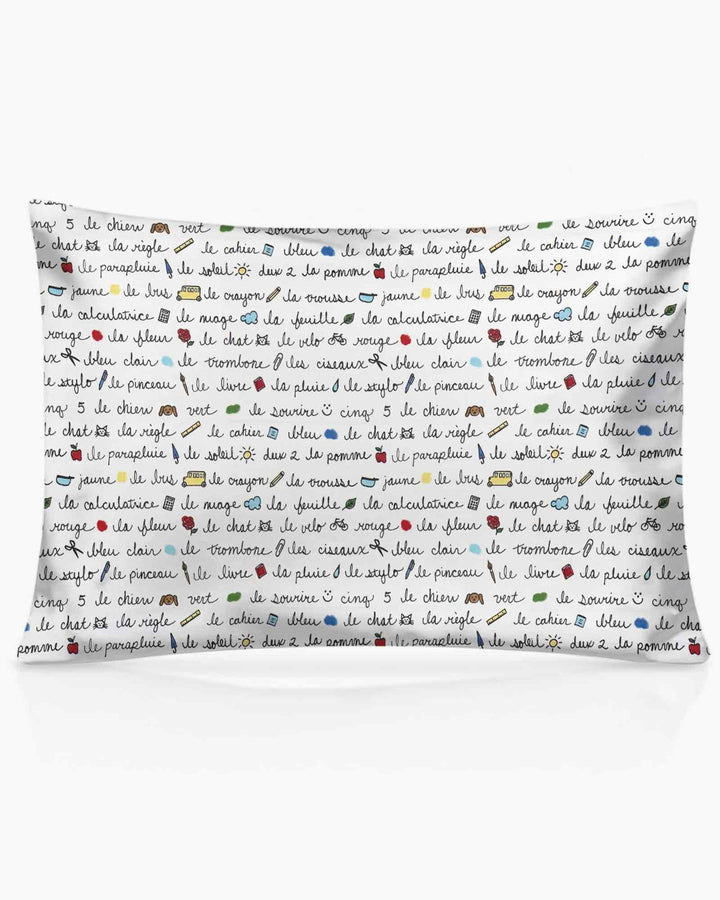 French Classroom Notes Bamboo Pillow Case